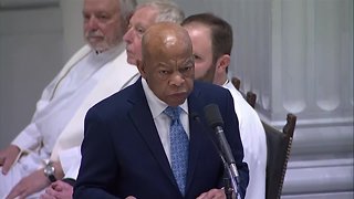 Rep. John Lewis eulogizes John Dingell at Washington funeral