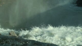 Beachfront B Roll Close Up of Rapids Free to Use HD Stock Video Footage