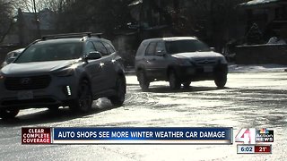 Auto shops seeing more winter weather damage to vehicles