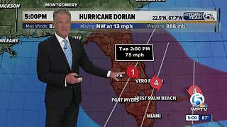 LATEST: Hurricane Dorian forecast to become Category 4, expected to make landfall Monday morning