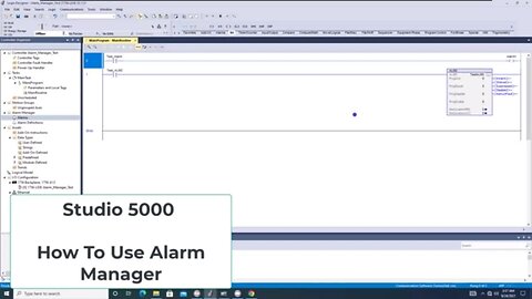 Allen-Bradley PLC Controls | Using Alarm Manager in Studio 5000