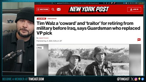 Democrat VP Walz SLAMMED For Stolen Valor, Vets Say HE ABANDONED His Men In Iraq, CALLED A COWARD