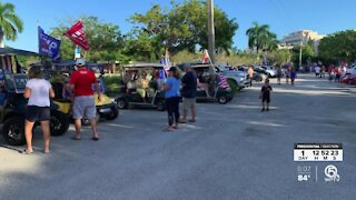 Trump supporters hold golf cart parade in Atlantis