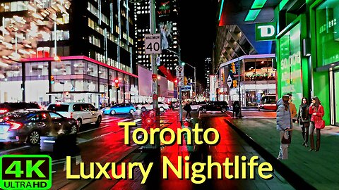 【4K】Luxury Nightlife Toronto Christmas cheer