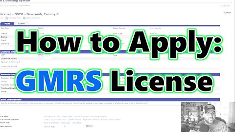 How to Apply for a GMRS Radio License Tutorial