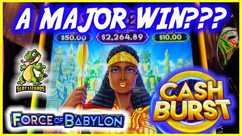 1ST TIME PLAYING! MAJOR JACKPOT HIT?!? WHAT DO WE THINK? Cash Burst Force of Babylon Slot