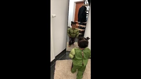 Little Girl Puts On Hulk Costume To Fight Bully