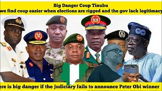 Big Danger Coup Tinubu; we find coup easier when elections are rigged & the gov lack legitimacy IBB