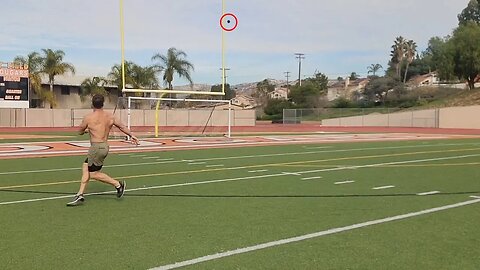 58 Year Old BODYBUILDER Tries IMPOSSIBLE Trick Shot Football Throws