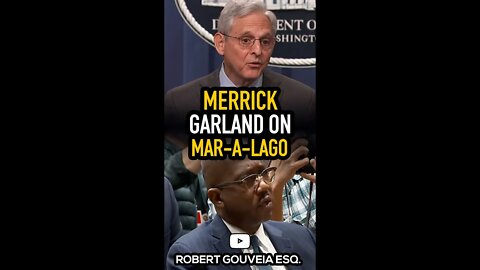 Leaky Merrick Garland "Can't Comment" on the Mar-a-Lago Investigation #shorts