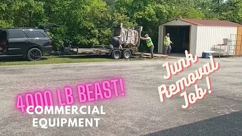4000 lb beast! Commercial Junk Removal Job - HEAVY Equipment