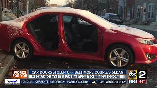 Patterson Park couple's car doors stolen overnight