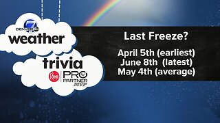 Weather trivia: Dates of last freeze