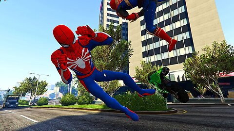 GTAV SPIDER-MAN 2, FIVE NIGHTS AT FREDDY'S, THE AMAZING DIGITAL CIRCUS Join in Epic New Stunt Racing