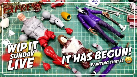 Customizing Action Figures - WIP IT Sunday Live - Episode #21 - Painting has Begun