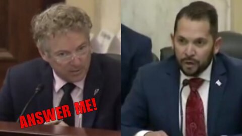 "YOU'RE IN DEFIANCE OF CONGRESS" Rand Paul HUMILIATES Biden Official who Refuse to Answer questions
