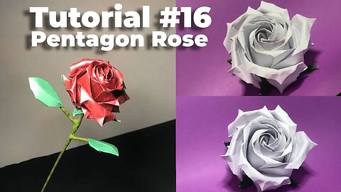 Cómo hacer una rosa de origami 100% realista | Tutorial #16