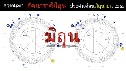 ดวงชะตาลัคนาราศีมิถุน ประจำเดือนมิถุนายน 2563