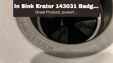 In Sink Erator 143031 Badger 5 Food Waste Disposer With .5 Horsepower