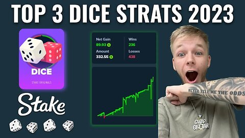 BEST DICE STRATEGY ON STAKE 2023! 3 EASY STRATS FOR QUICK PROFIT