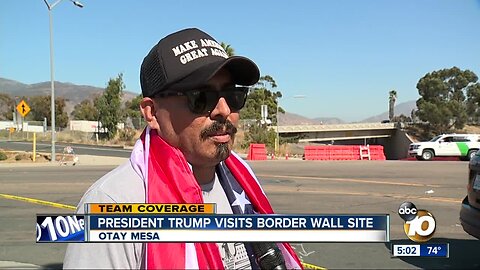 President Trump departs border wall site