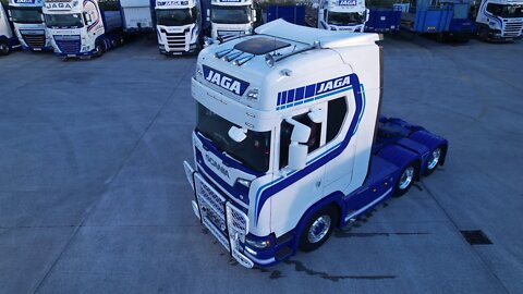 Jaga Brothers Transport Ltd Awesome v8 S Series Scania #scania #truck #v8 - Welsh Drones