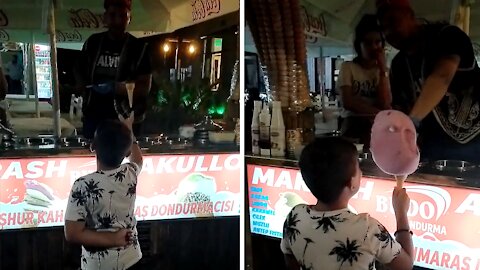 Kid Gets Trolled Epic Style By Ice Cream Vendor