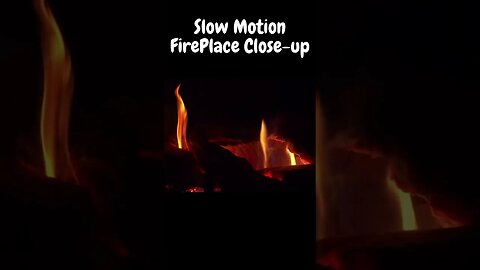 Slow Motion Fireplace Closeup | Relaxing and Soothing Visuals #short #shorts #shortvideo #fireplace
