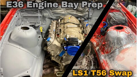 E36 Engine Bay Shave and Paint Prep - BMW LS T56 Swap Part 6