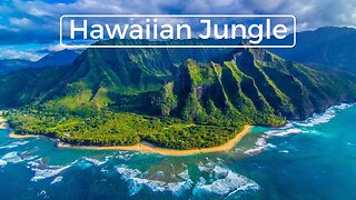 FLYING OVER KAUAI (4K) Hawaii's Garden Island | Ambient Aerial Film + Music for Stress Relief