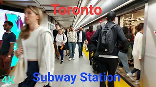 【4K】Subway Station Ride Downtown Toronto Canada 🇨🇦