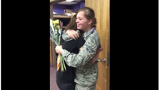 Soldier Surprise Visits Her Little Sister At School