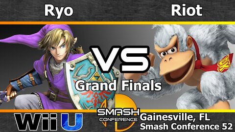 MVG|Ryo (Link, Roy, Marth, Corrin) vs. Riot (Donkey Kong) - Grand Finals - SC52