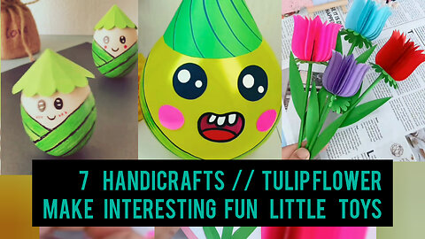 7 Handicrafts//tulip flower//Greetings card