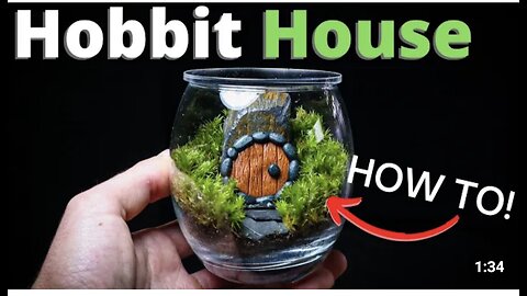 Turning a Drinking Glass.. Into Hobbit House Terrarium