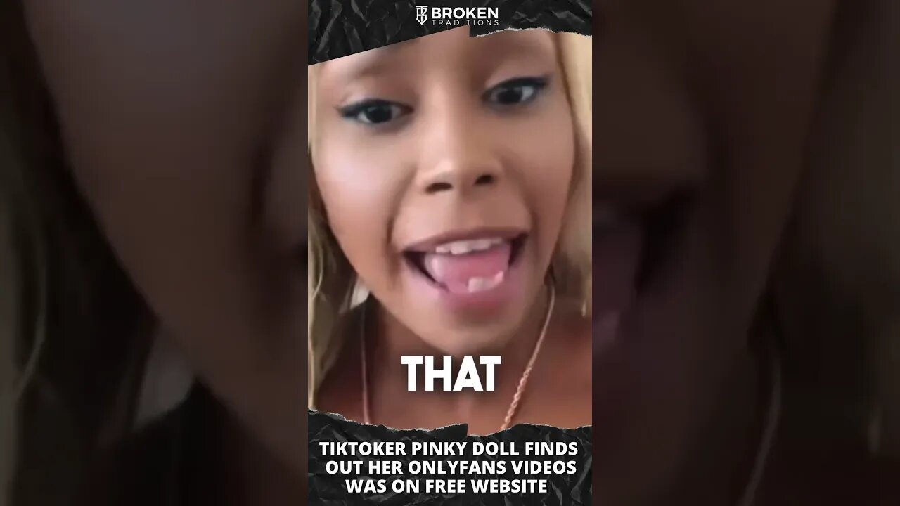 TikToker Pinky Doll finds out her OnlyFans videos are on free websites  #shrots #pinkydoll