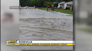 Crews to assess flooding damage in Roseville