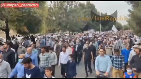 Procession UNDERWAY in Tehran, Iran as residents condemn terrorist attacks in Shiraz, Southern Iran