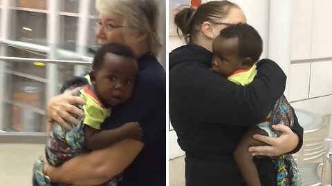 Priceless moment couple become parents of addopted boy from Malawi