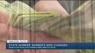 State worker, barber's wife charged for allegedly stealing $1 million in unemployment benefits