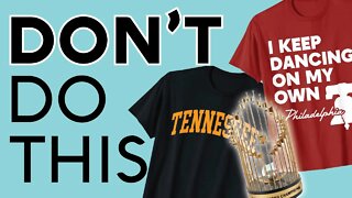 Don't Get Terminated. Avoid These Sports Designs - Amazon Merch Copyright Infringement Alert