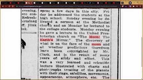 1912, 1914 & 1921 Newspapers: The Moon, the Earth's Mirror - 100% Earth's Selfie!
