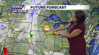 Some sunshine for Sunday, not as windy