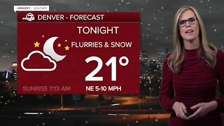 Snow arrives with very cold air for Denver