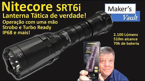 Nitecore SRT6i: Lanterna Tática de Verdade! 2.100 Lúmens 510m de alcance e 70h de bateria!