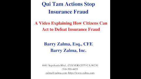 Qui Tam Actions Stop Insurance Fraud