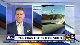 Train crashes into vehicle in Flagstaff