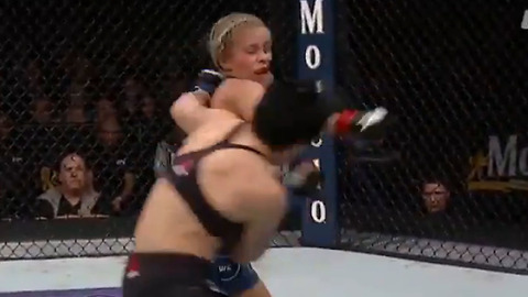 Paige VanZant BREAKS Her Arm Landing Spinning Back Fist on Jessica Rose Clark's Head