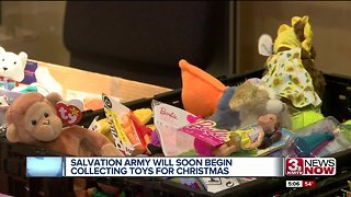 Salvation Army will soon begin collecting toys for Christmas