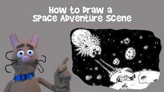 How to Draw a Space Adventure Scene